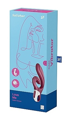 Satisfyer Love Me Rabbit Vibrator Red Waterproof Silicone