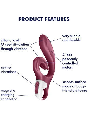 Satisfyer Love Me Rabbit Vibrator Red Waterproof Silicone