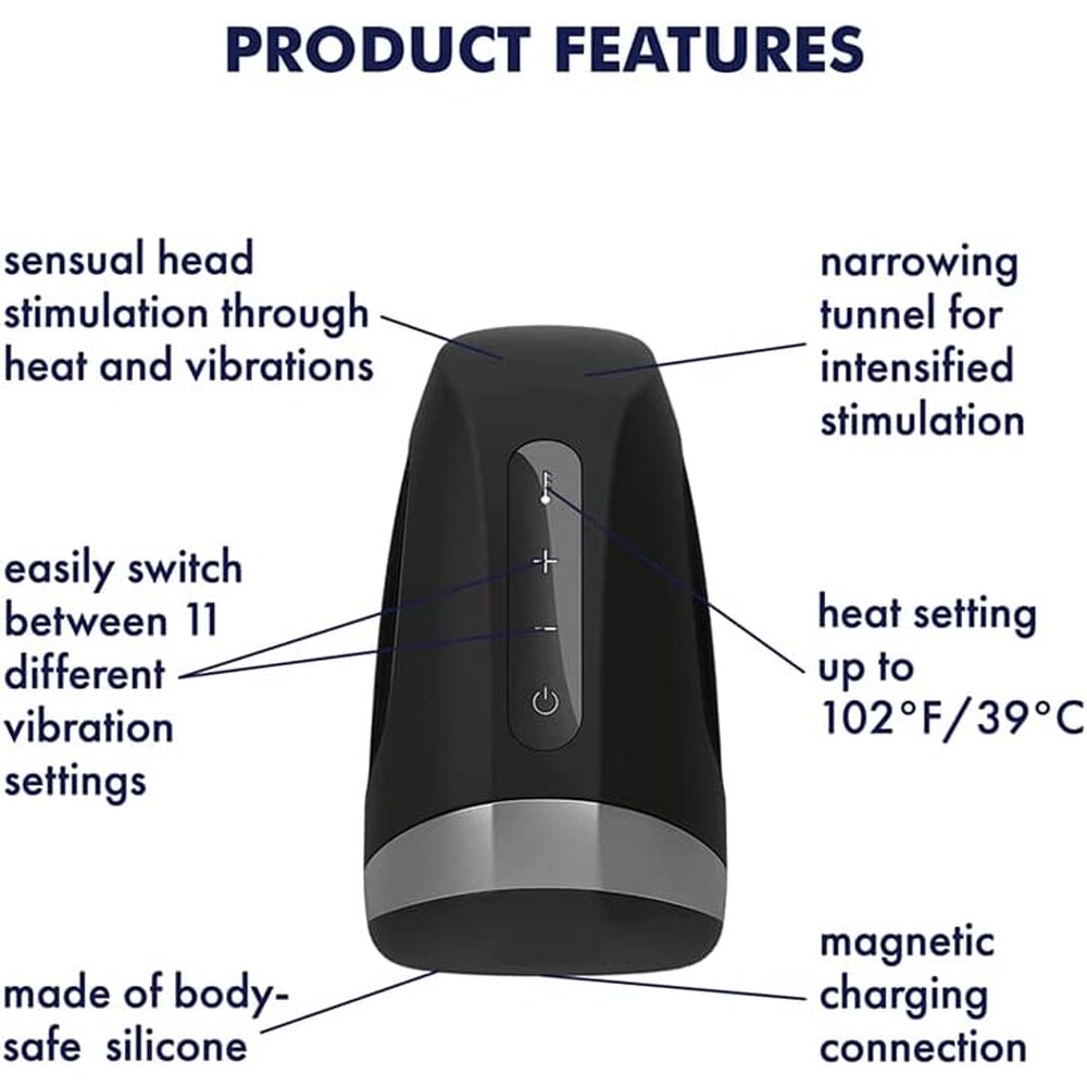 Satisfyer Men Heat And Vibration Masturbator Device Pro