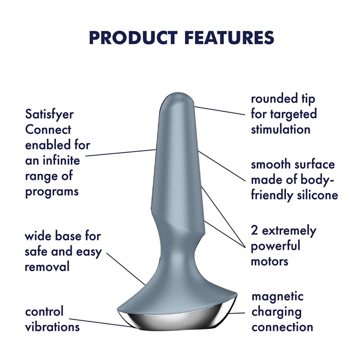 Satisfyer Plug-ilicious 2 Ice Blue - Vibrating Plug