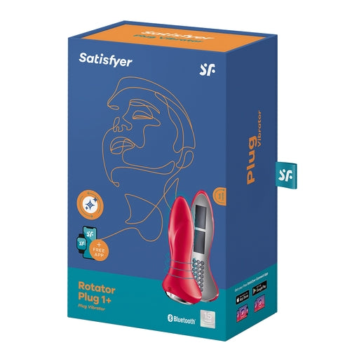 Satisfyer Rotator Plug 1 Plus Red Bluetooth Waterproof Silicone Vibrator