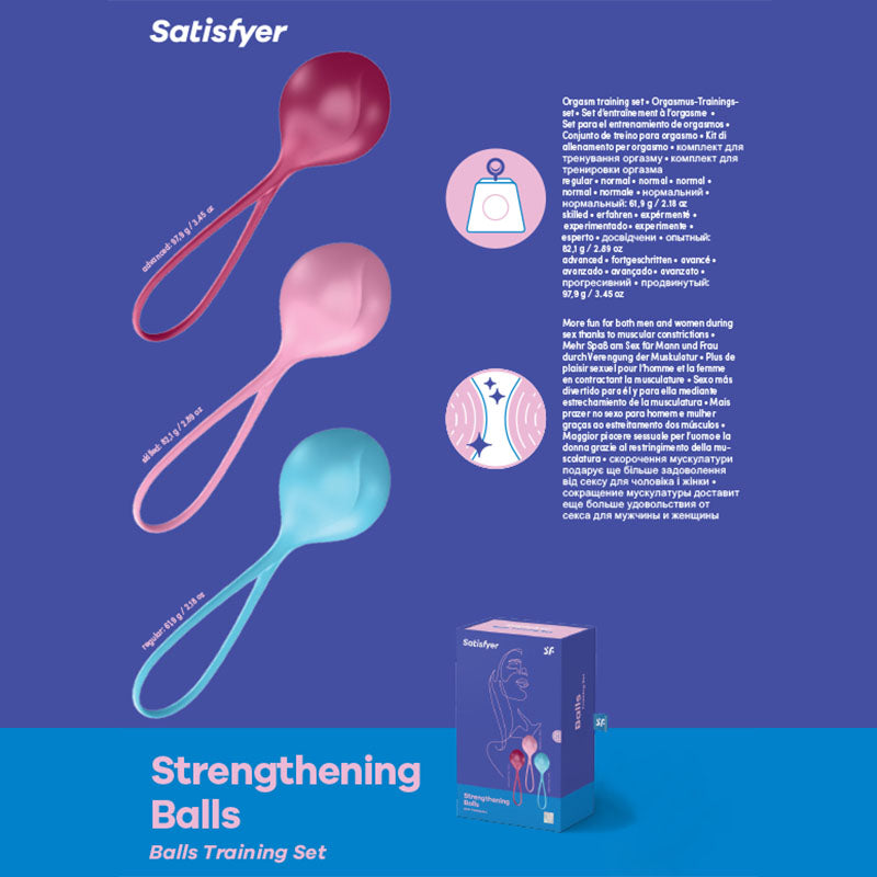 Satisfyer Strengthening Balls Weighted Kegel Balls Set of 3