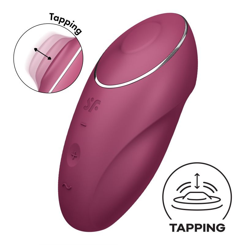 Satisfyer Tap and Climax 1 Red Vibrator with Tapping Modes