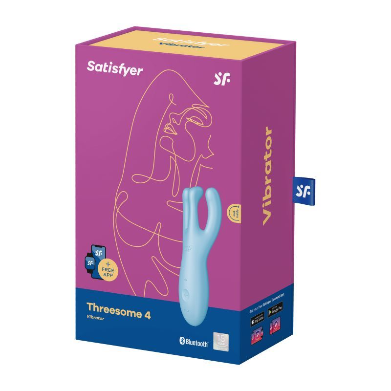 Satisfyer Threesome 4 Connect (Blue) – App-Controlled Layon Vibrator