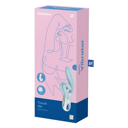 Satisfyer Touch Me Rabbit Vibrator Blue with Triple Motors and Waterproof Design