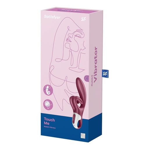 Satisfyer Touch Me Rabbit Vibrator Red with Dual Motors and Waterproof Design