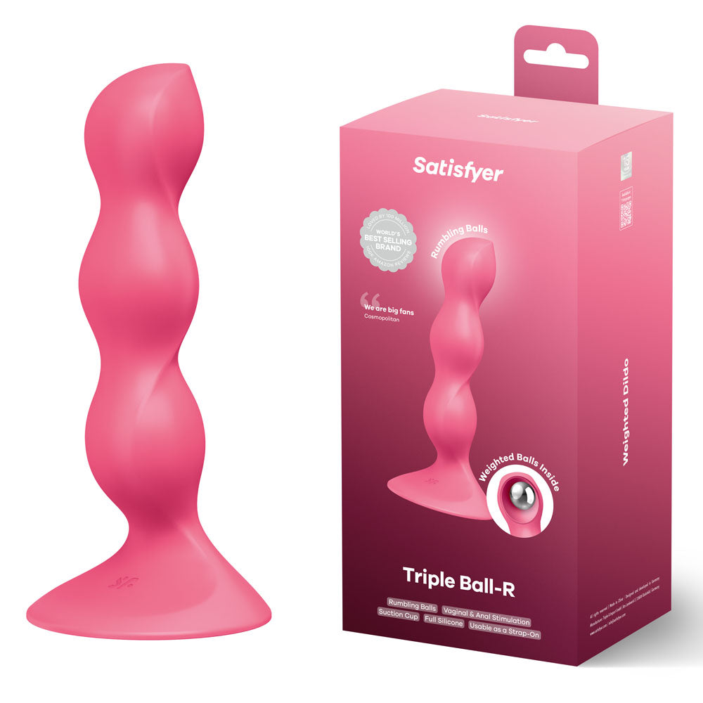 Satisfyer 18cm Triple Ball Beaded Anal Plug for Intense Pleasure