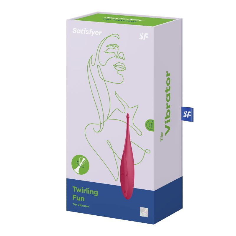 Satisfyer Twirling Fun Tip Stimulator in Poppy Red