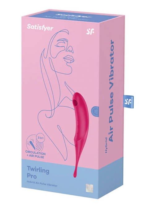 Satisfyer Twirling Pro Red Hybrid Air Pulse Vibrator Waterproof Rechargeable