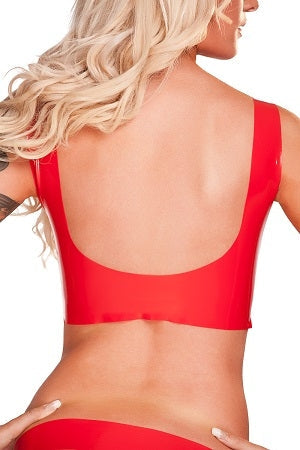 Saxenfelt Latex Top Ouvert Red Medium