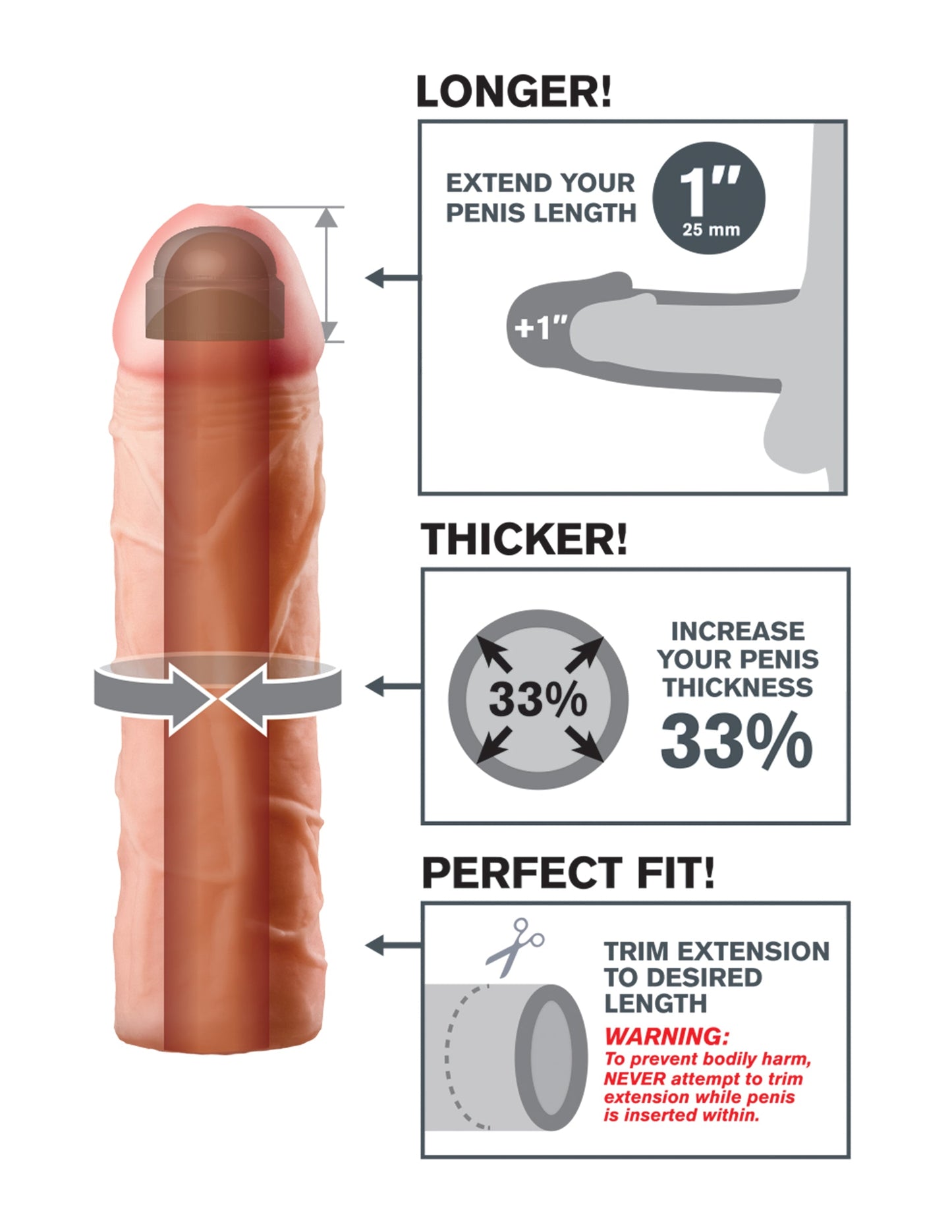 Perfect 1 Inch Extension – Stretchy Customizable Extension Accessory