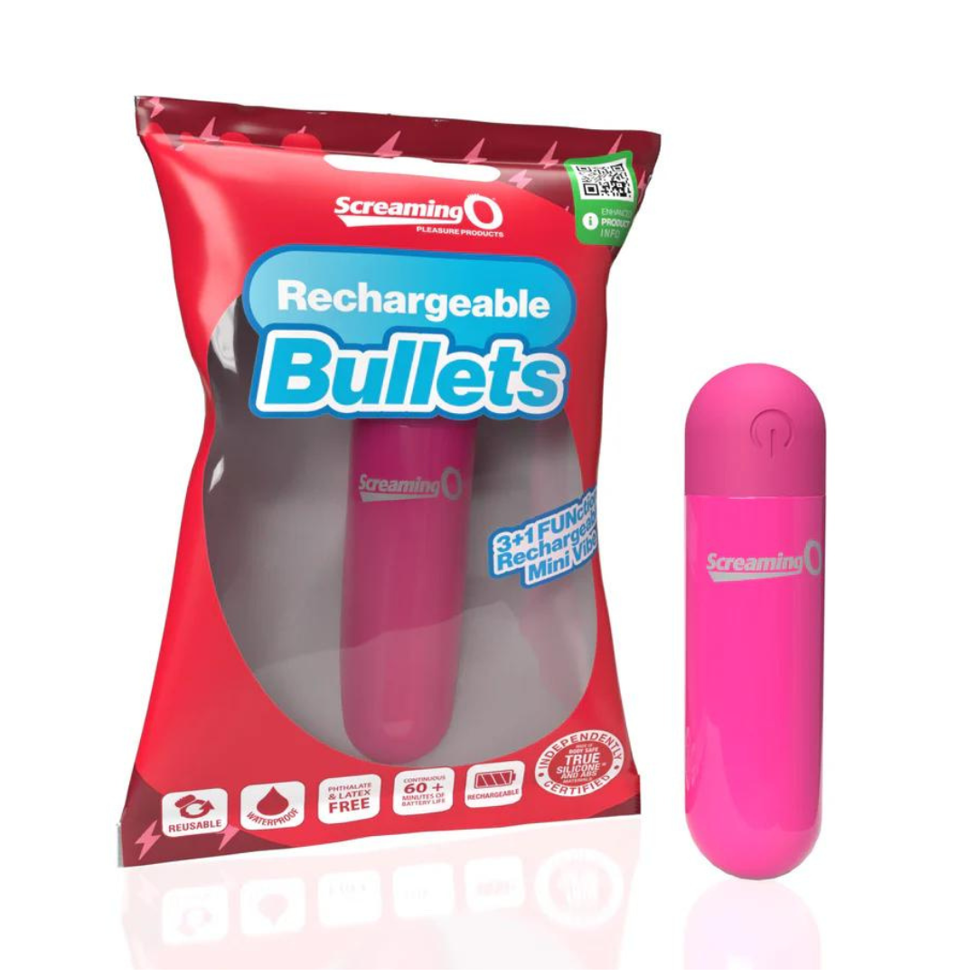 Rechargeable Bullet Vibrator (Pink) – Waterproof 3-Speed Body-Safe ABS Material Vibrator