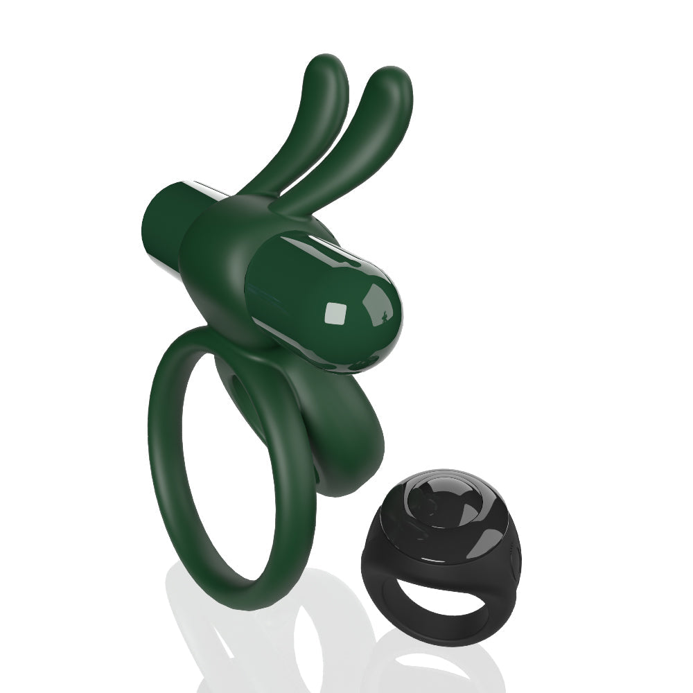 Ohare Remote Control (Green) – Waterproof Rechargeable Wearable Rabbit Vibrator with Double-Ring Design