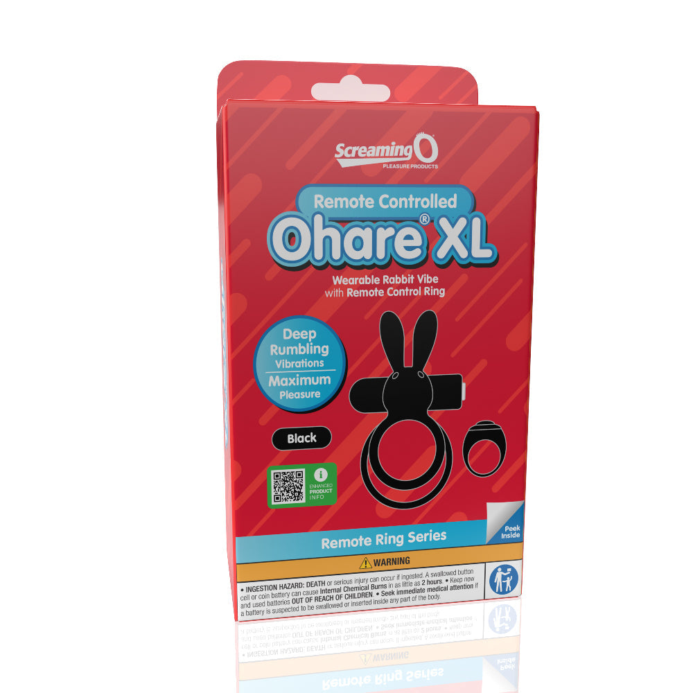 Ohare XL (Black) – Rechargeable Waterproof Remote Control Rabbit Vibrator
