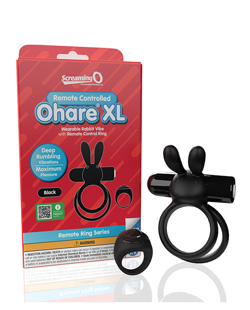 Ohare XL (Black) – Rechargeable Waterproof Remote Control Rabbit Vibrator