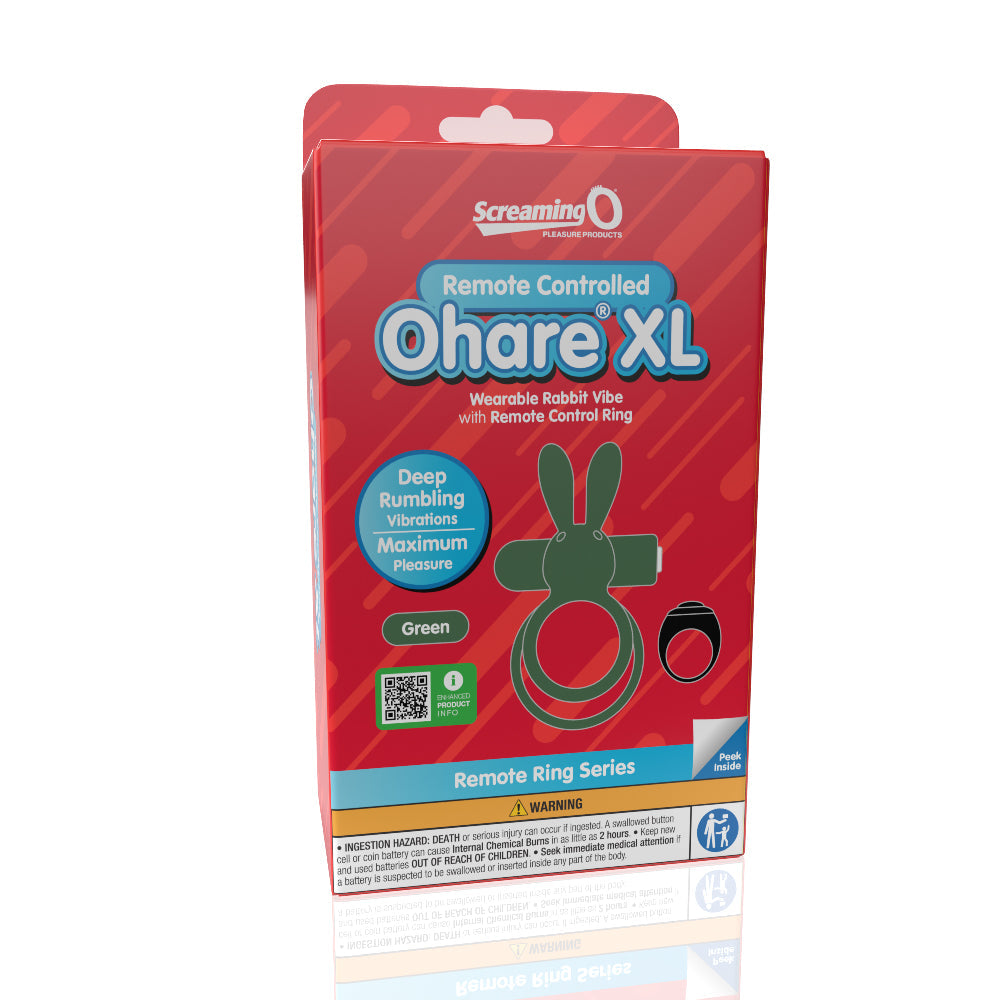 Ohare XL (Green) – Rechargeable Waterproof Remote-Controlled Rabbit Vibrator with Double-Ring Design