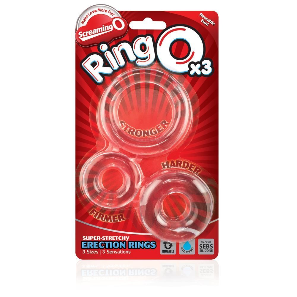 Ringo X3 Cock Rings Mixed Pack - Clear