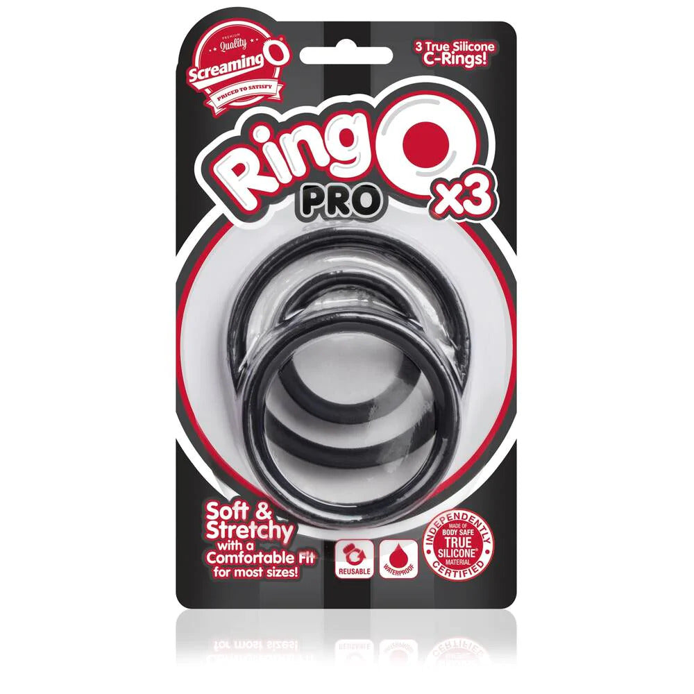 Screaming O Ringo Pro X3 Silicone Cock Ring Trio Pack