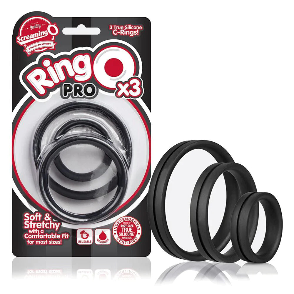 Screaming O Ringo Pro X3 Silicone Cock Ring Trio Pack