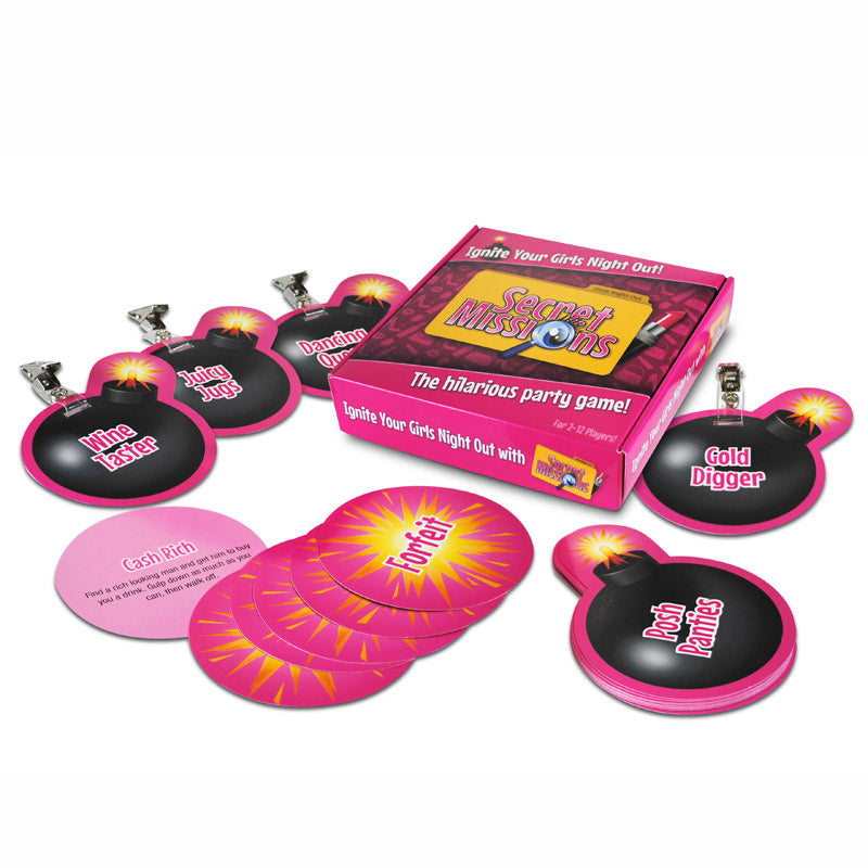 Secret Missions Girlie Nights Party Game