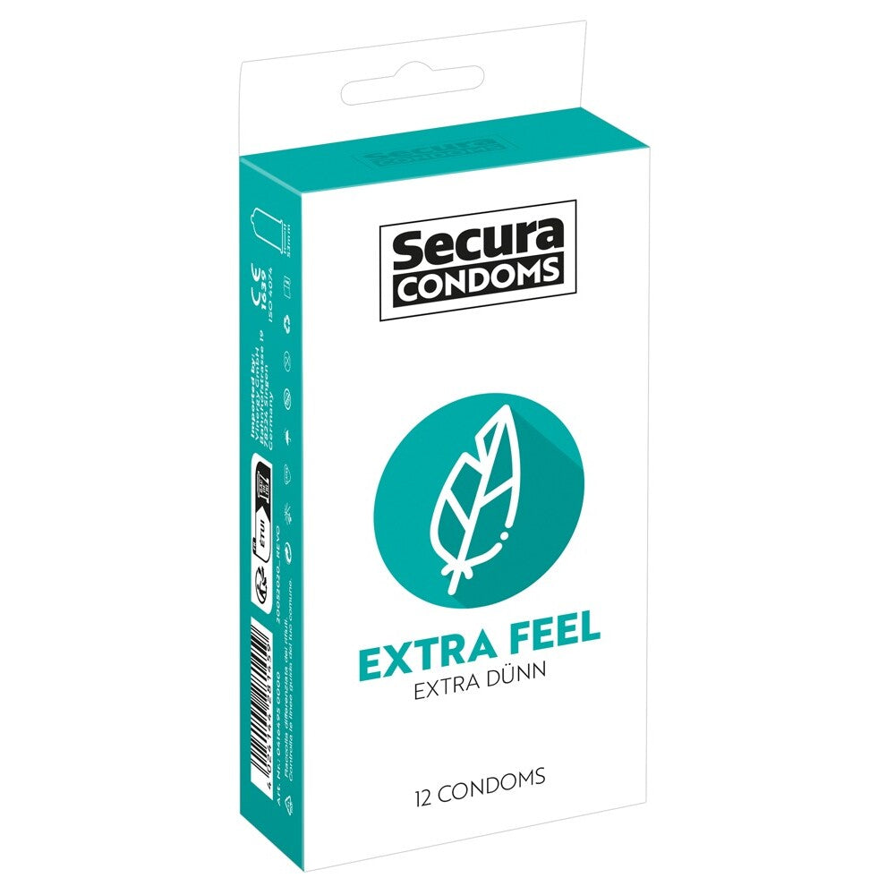 Secura Extra Feel Ultra Thin Condoms 12 Pack Natural