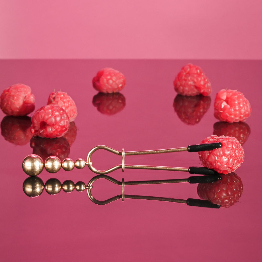 Selopa Beaded Nipple Clamps - Adjustable 5.7 Cm Size
