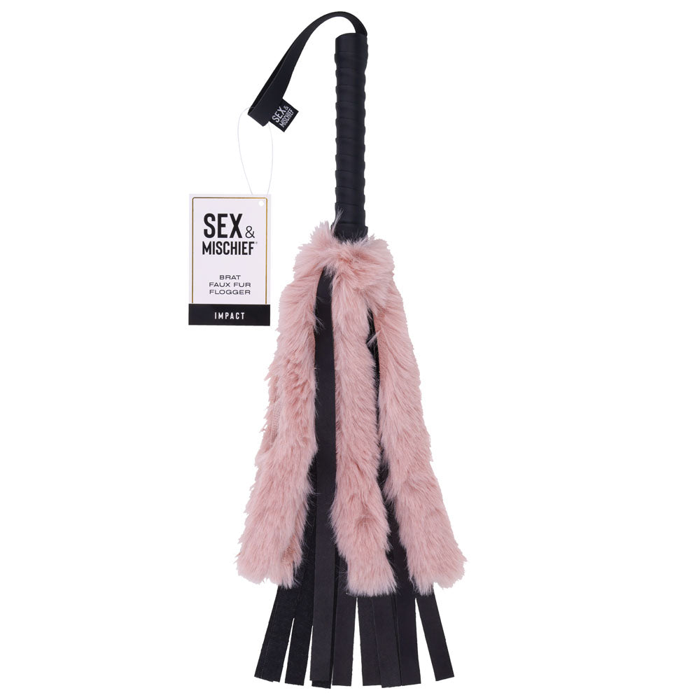Sex & Mischief Brat Faux Fur Flogger 49.5 cm Long