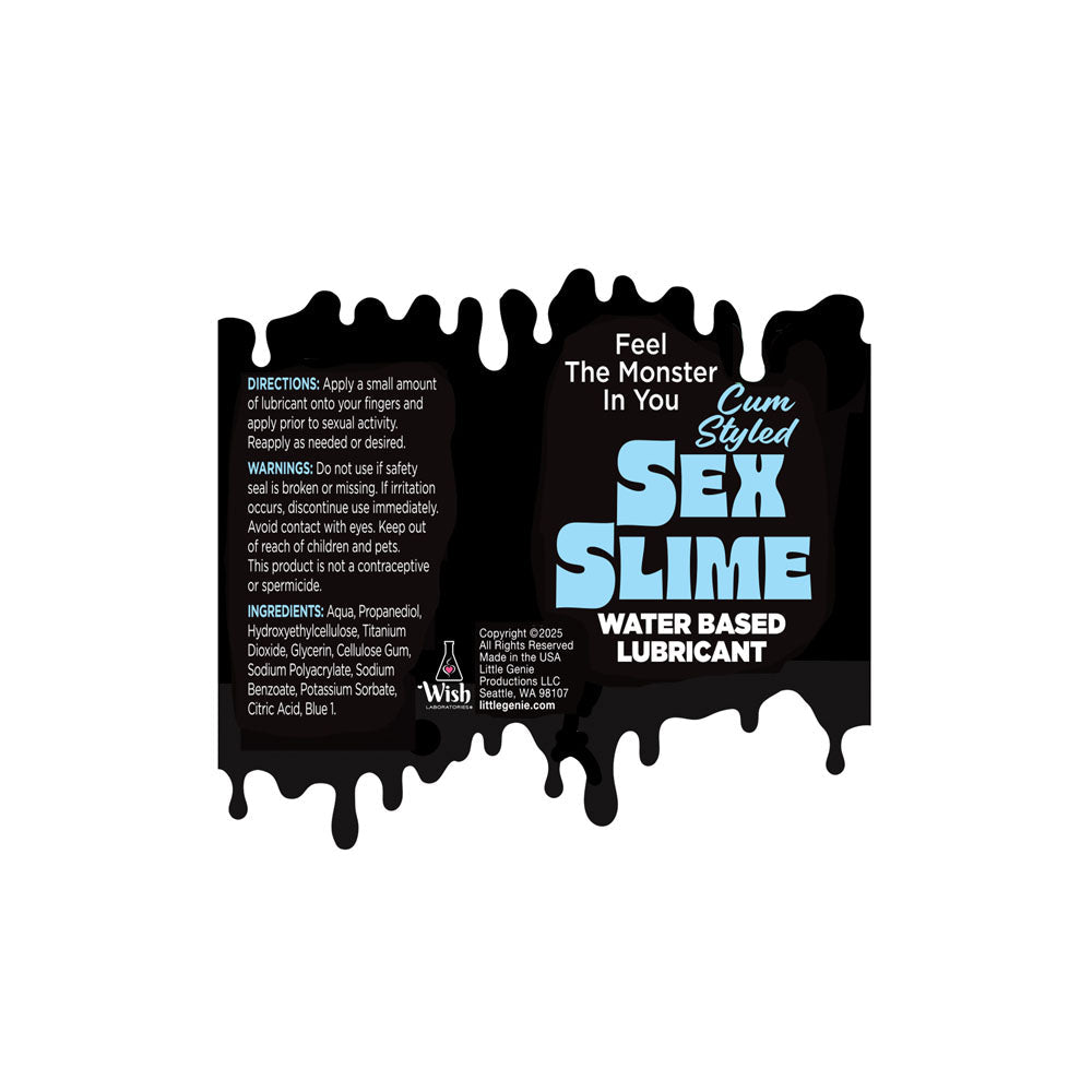 Sex Slime Cum Style Creature Lube 60ml Water Based Lubricant