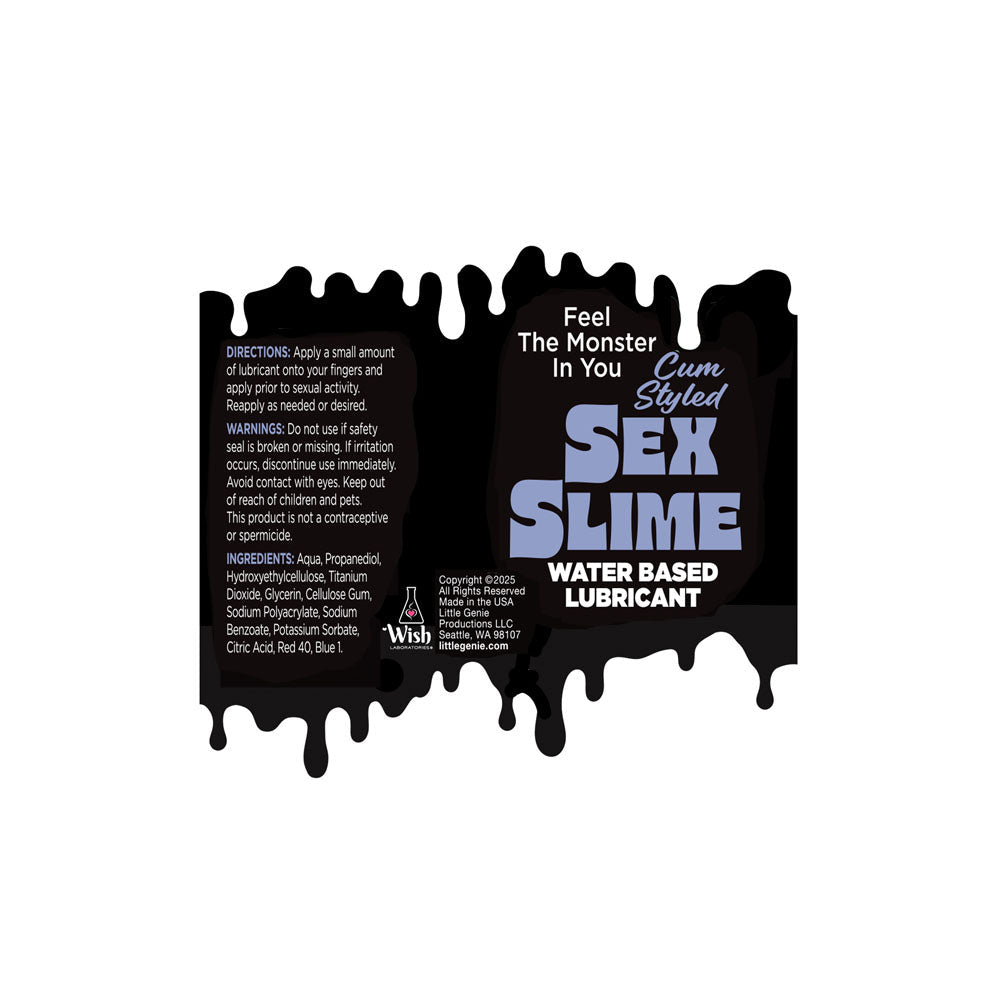 Sex Slime Cum Style Creature Lube 60ml Water Based Lubricant