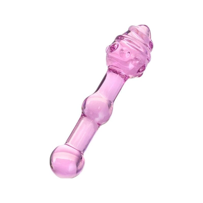 Sexus Glass Dildo Pink 17cm Elegant Design Body Safe
