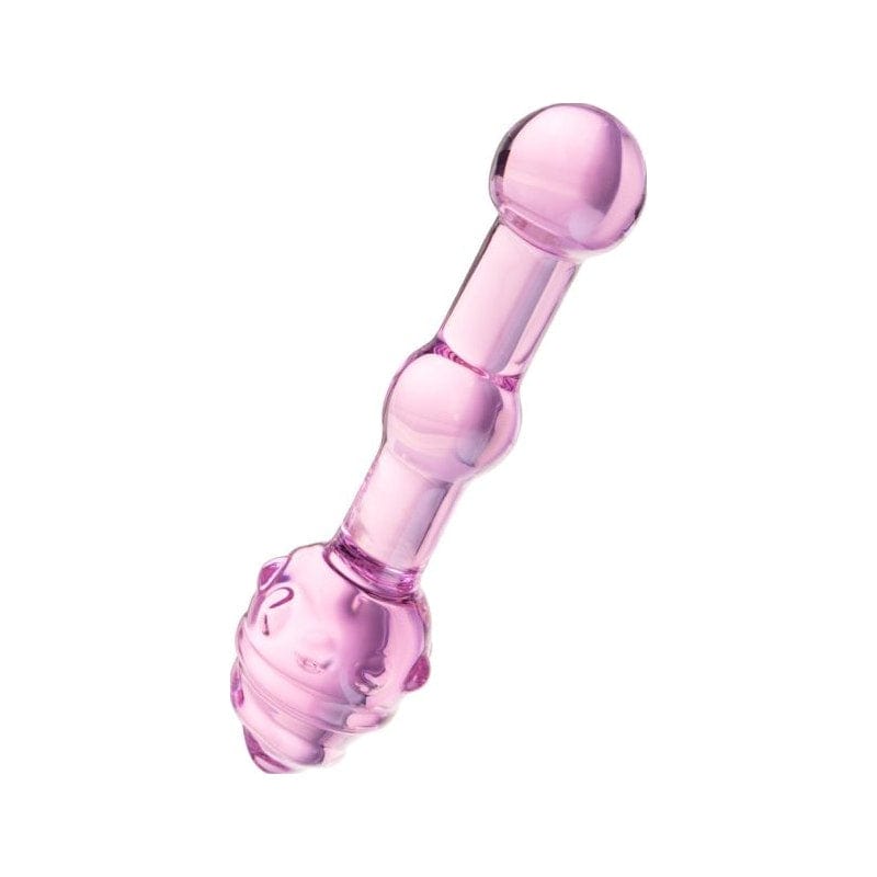 Sexus Glass Dildo Pink 17cm Elegant Design Body Safe