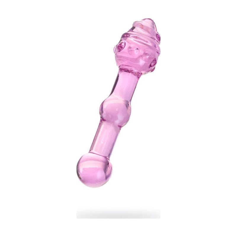 Sexus Glass Dildo Pink 17cm Elegant Design Body Safe