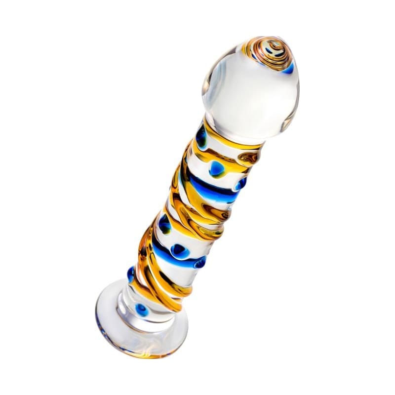 Sexus Glass Dildo Yellow 17.2 Centimeters Body Safe