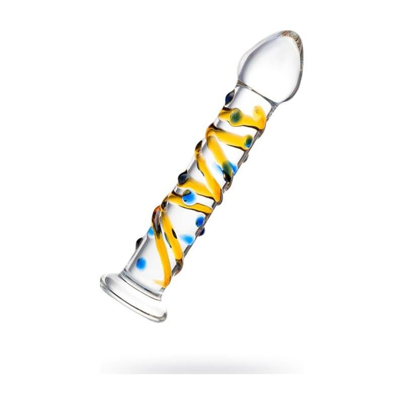 Sexus Glass Dildo Yellow 17.2 Centimeters Body Safe