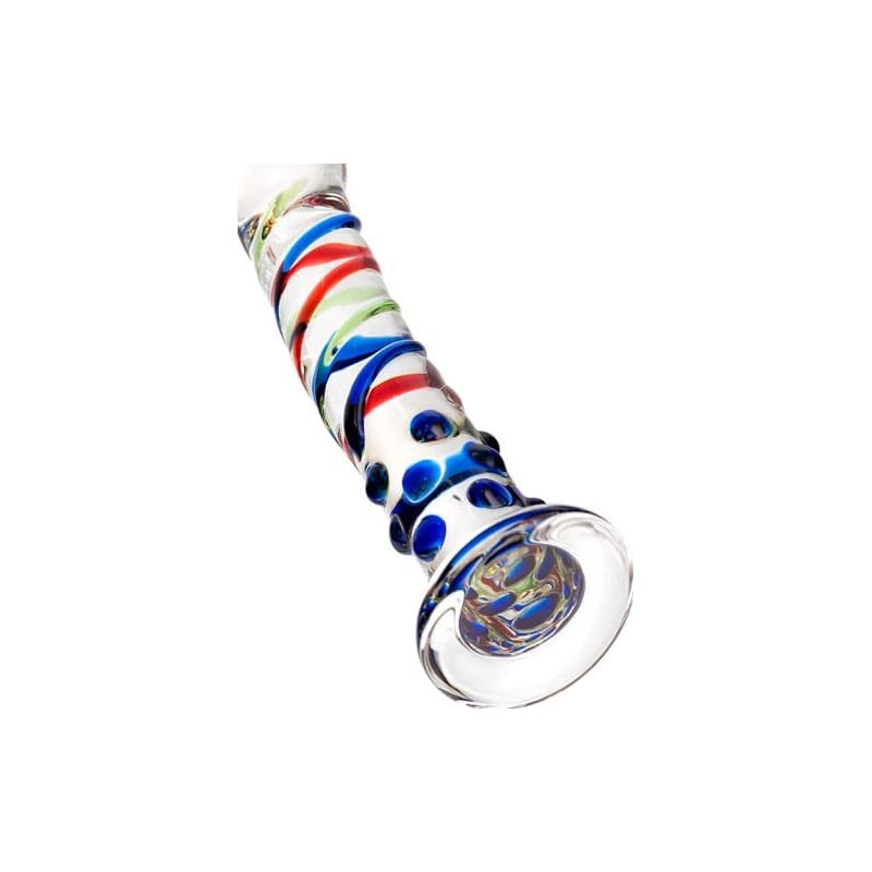 Sexus Glass Dildo with Blue Tip 18cm