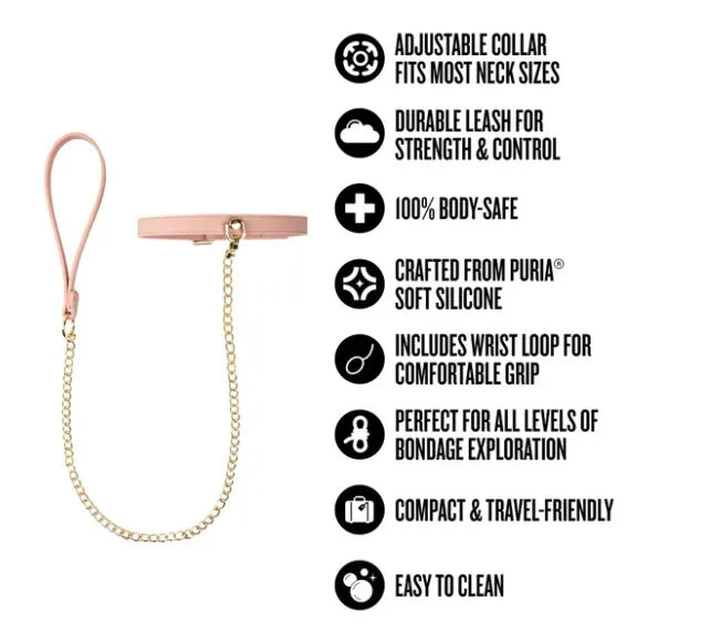 Temptasia Ardor – Adjustable Silicone Collar and Leash Set