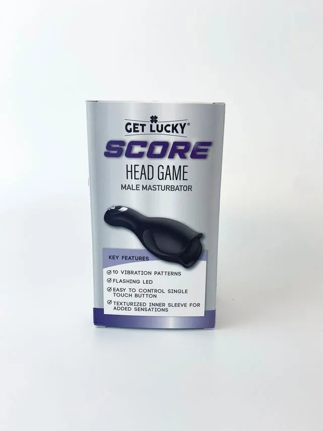 Score Head Game – Textured Vibrating Masturbator with LED