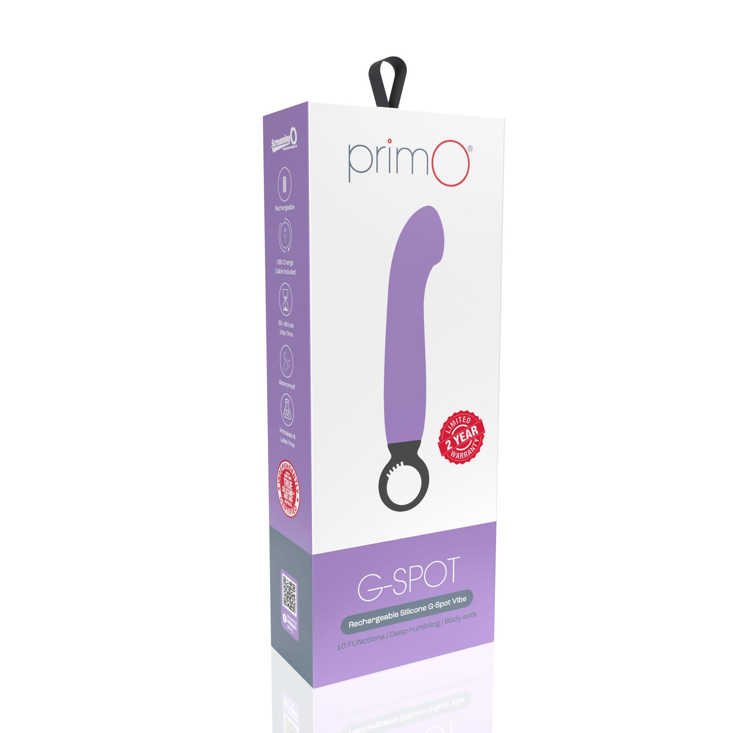 Screaming O PrimO G-Spot Vibrator – Powerful 5+5 Vibration Settings G-Spot Vibrator