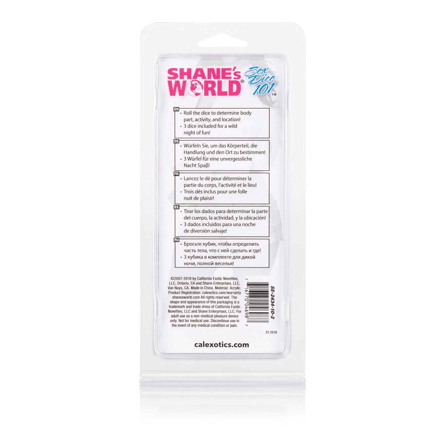 Shanes World Sex Dice Adult Game for Intimate Fun Nights