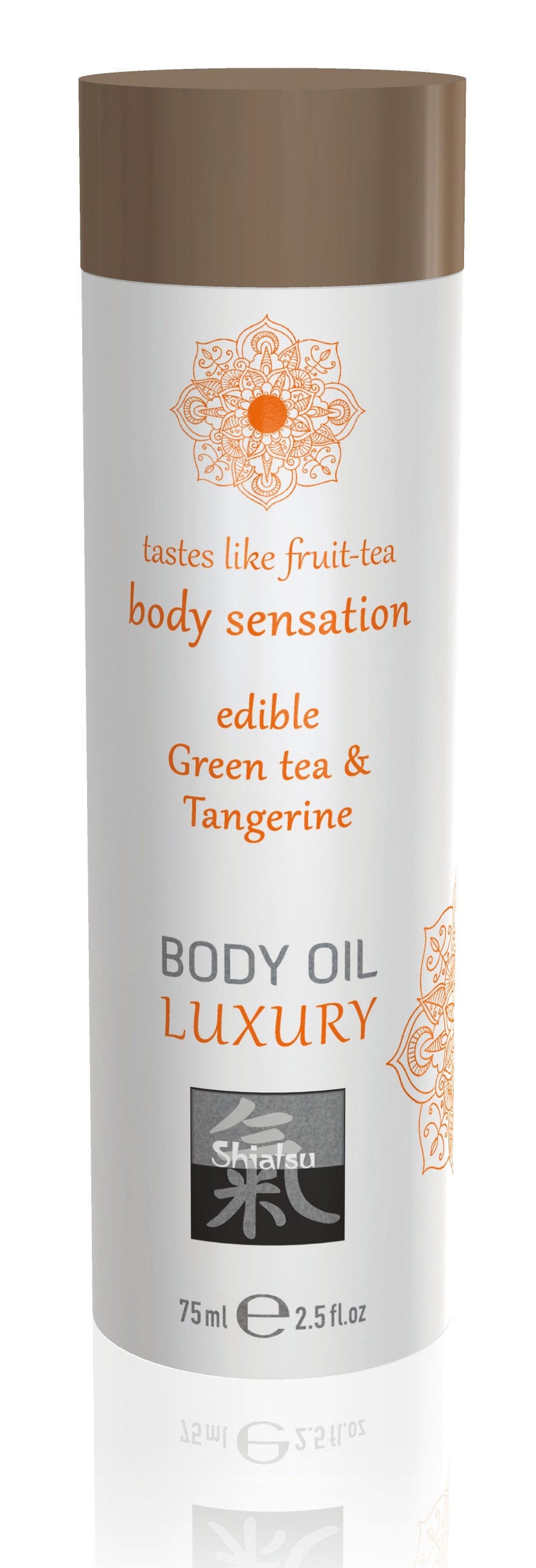 Shiatsu Luxury Edible Body Oil Green Tea and Tangerine 8 Ounce