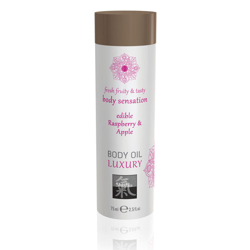 Shiatsu Luxury Edible Body Oil Raspberry and Apple 75ml