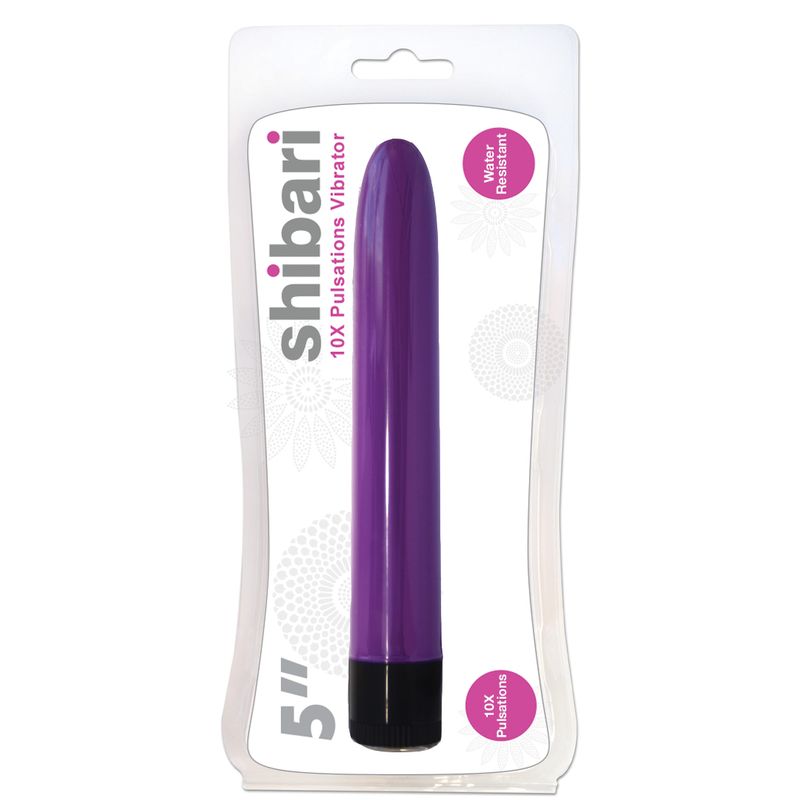Shibari 10X Pulsations Vibrator 5in Purple for Intense Pleasure