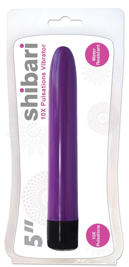 Shibari 10X Pulsations Vibrator 5in Purple for Intense Pleasure