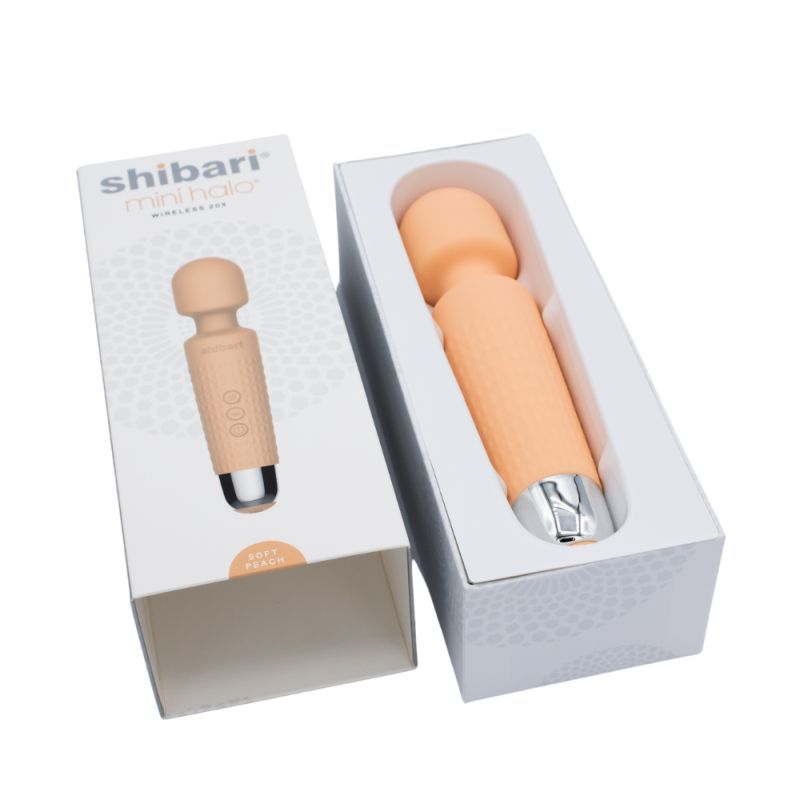Shibari Mini Halo Wireless 20X Peach Massager 6 Inches