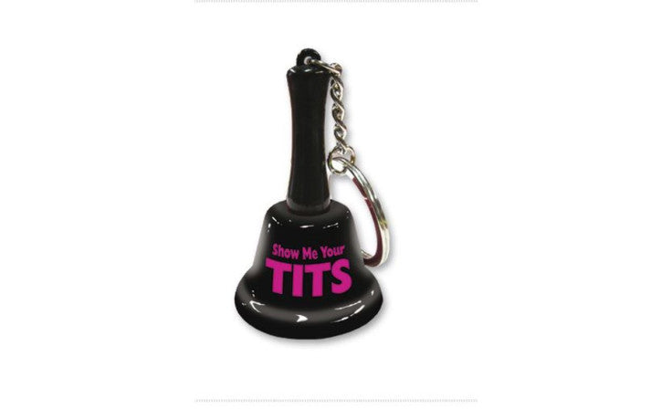 Show Me Your Tits Mini Bell Keychain – Novelty Accessory