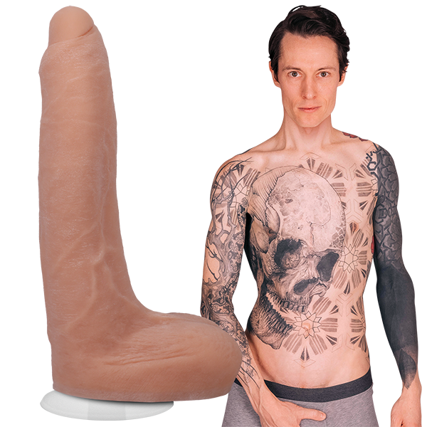Signature Cocks Owen Gray 9 Inch Ultraskyn Dual Density Cock with Removable Vac-U-Lock Suction Cup