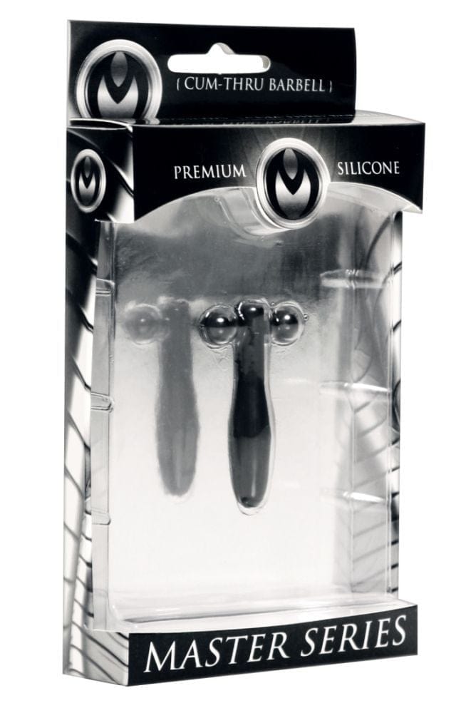 Silicone Cum Thru Barbell Penis Plug for Urethral Play