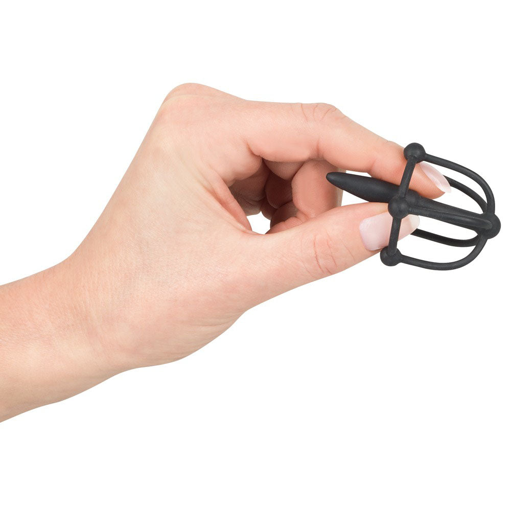 Silicone Penis Plug with Glans Cage – Soft Flexible Penis Plug