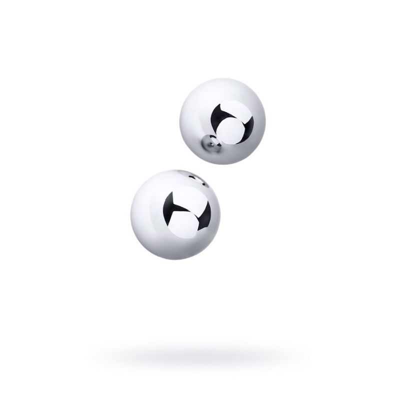 Silver Metal 2 Piece Vaginal Balls 3 Centimeters – Medical Steel Vaginal Balls