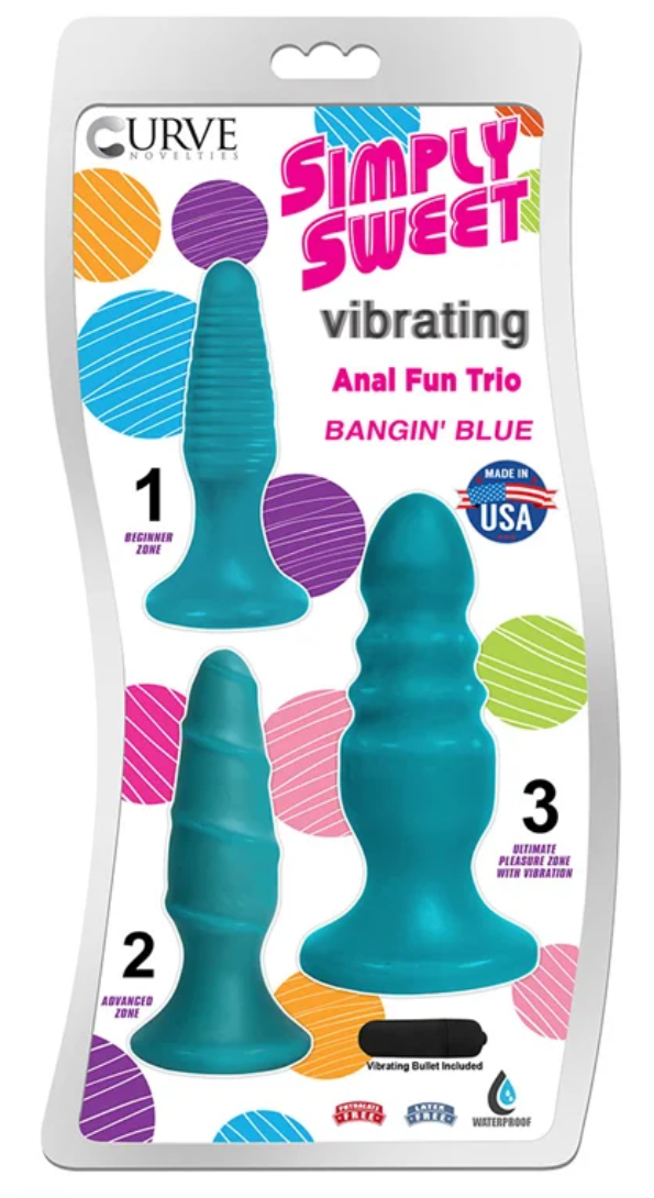 Simply Sweet Teal Anal Plug Trio Beginner Training Kit Set